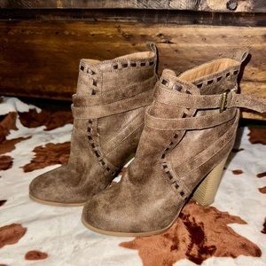 Taupe booties